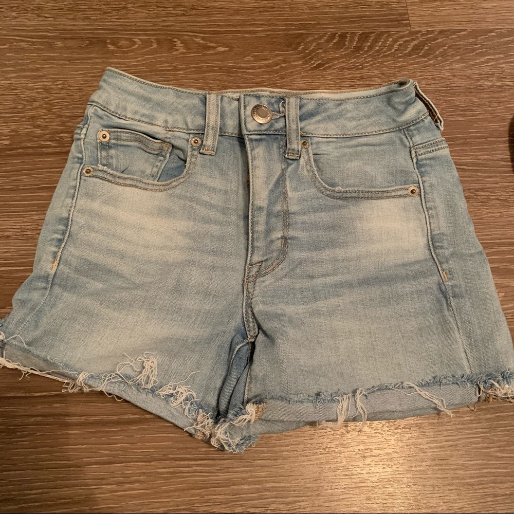 hi-rise jean shorts